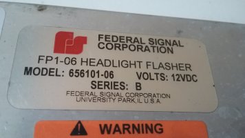 Federal Signal FP1-06 Headlight Flasher Model 656101-06 12VDC Series B Crown Vic 